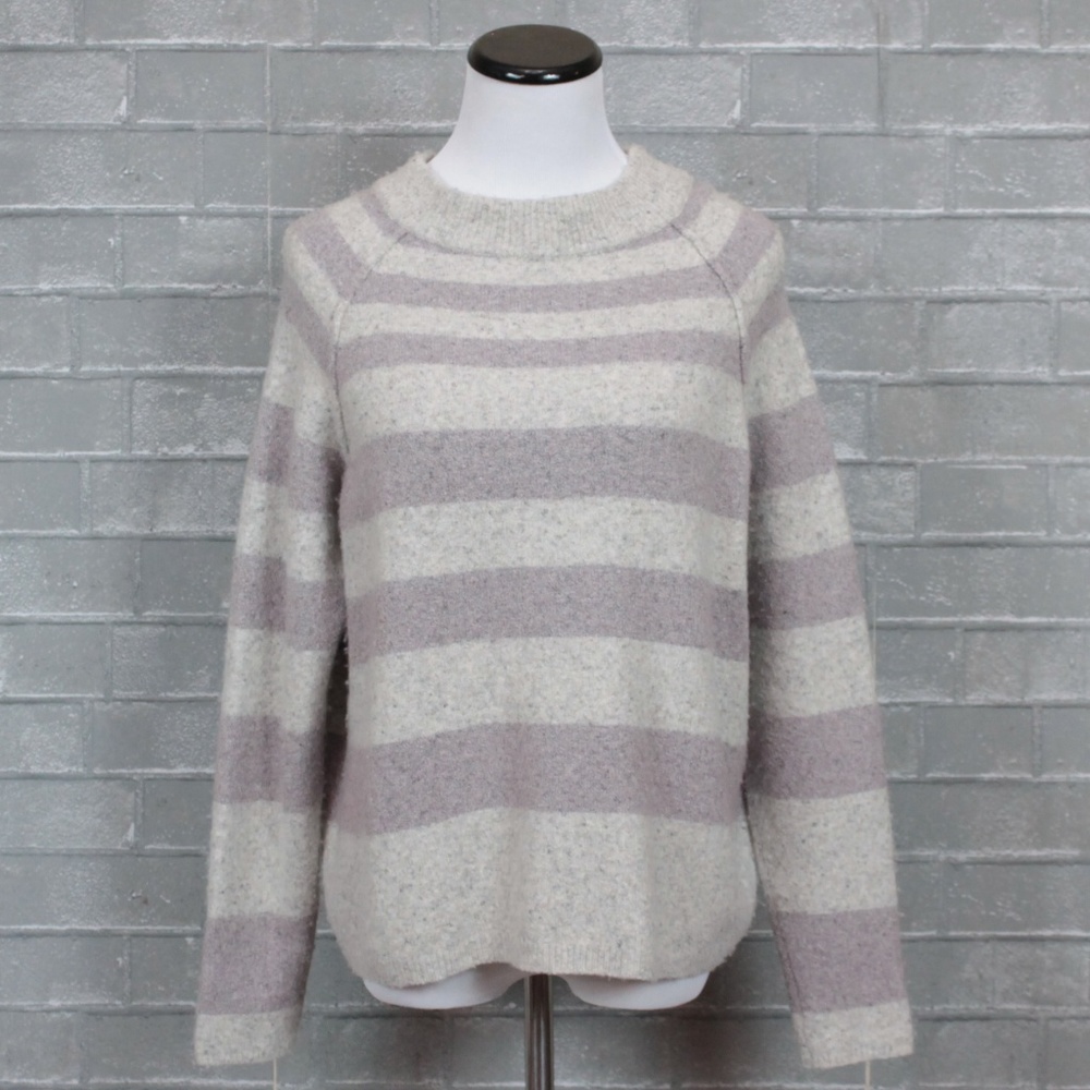 Free People Striped Crew Neck Wool Sweater M NWOT